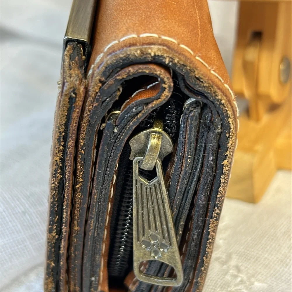 Patricia Nash leather vintage large wallet